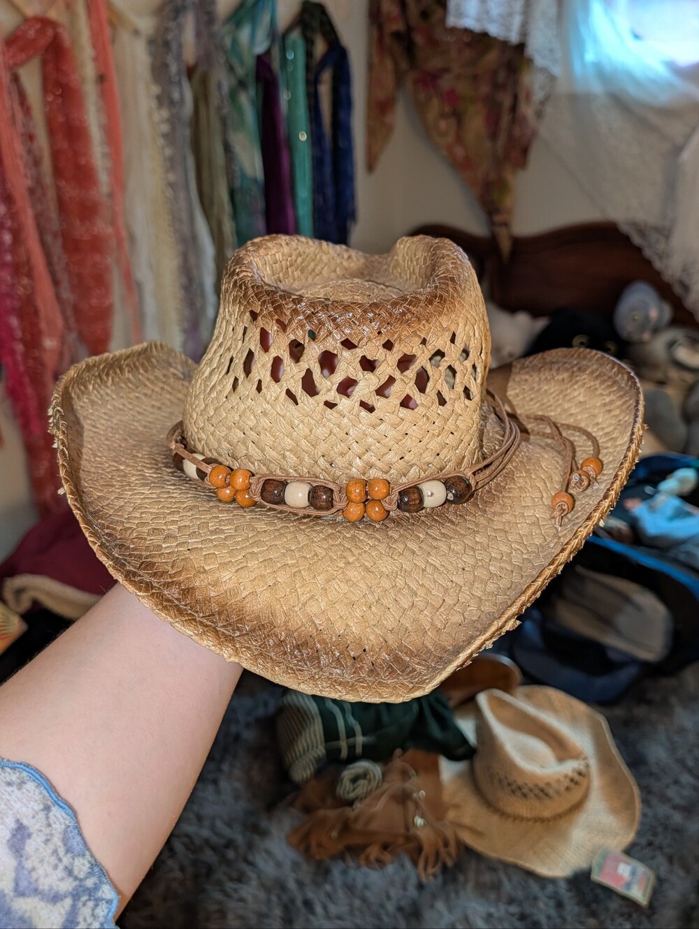 Beaded Western Cowgirl Hat